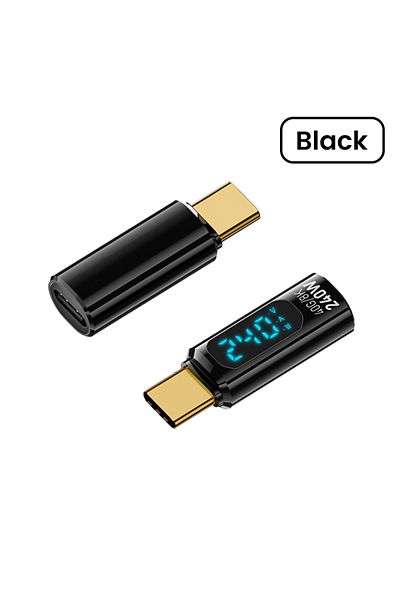 Choice محول أسود بالكامل 240 واط 5 أمبير USB4 شاشة رقمية من النوع C إلى النوع C Otg 8K لنقل الفيديو لأجهزة iPhone