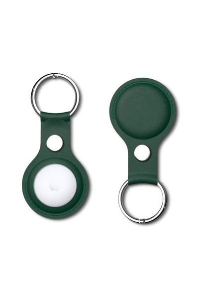 Choice Green Vothoon PU Leather Case for Apple Airtag Protective Case Cover for Apple Locator Tracker Anti