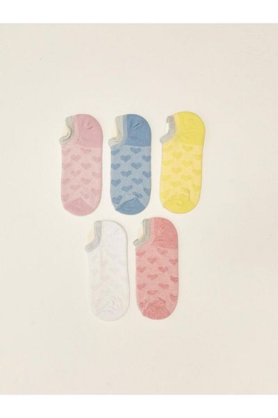 LC Waikiki Patterned Girl's Booties Socks Pack of 5
