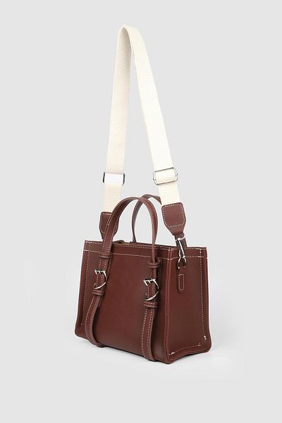 La La'Graccio Paris Geantă Paris pentru femei Zra Echivalent Box Strappy Roșu Claret La'Graccio