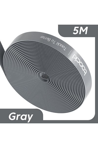Toocki 5M Gray Toocki Cable Organizer Wire Winder USB Cable Management Protector Earphone Mouse Cord Ties