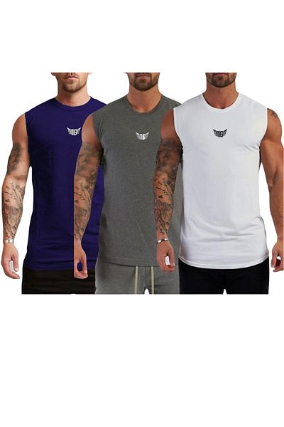 GENIUS STORE Men's Quick Dry Athletic - Moisture Wicking Tech Performance Sportsman Zero Sleeve T-Shirt Mg-Atlet3