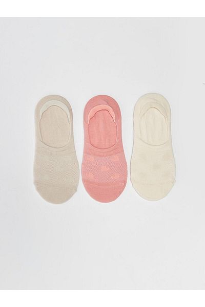 LC Waikiki Patterned Women's Ballerina Socks 3 Pack (S3)