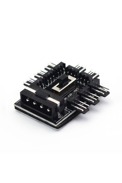 Choice1 4Pin 1 to 8 3Pin Fan Hub Pwm Sata Molex Splitter PC Mining Cable 12V ...