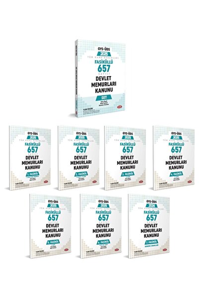Data Yayınları 2025 Gys-üds Fasiküllü 657 Devlet Memurları Kanunu Set (KONU ÖZETLİ SORULAR 7 FASİKÜL)