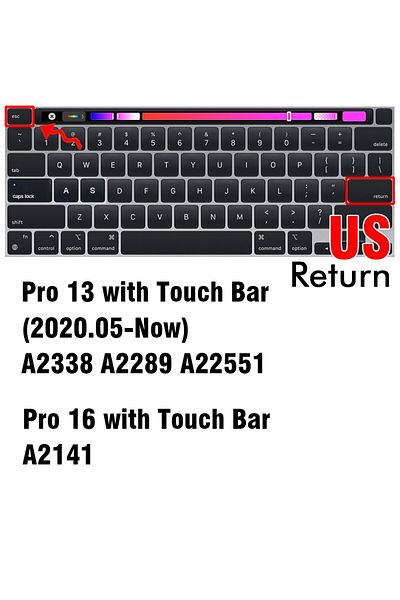 Choice Us 13 16 Touch Bar Keyboard Cover For Macbook Air 13 M2 Pro 13 M1 Pro 14 16 Max Silicone Protector S
