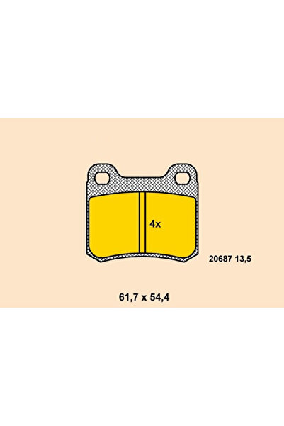 Arka Balata Fişsiz Mercedes W190-w201-w124-126 82-95 (13,5 MM)