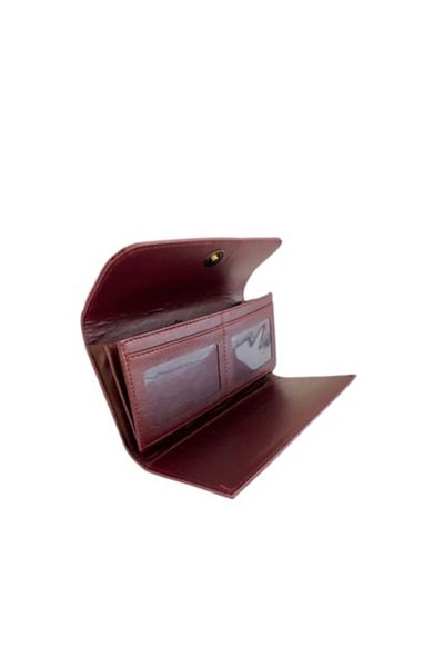 Carlino Women's Gift Set Burgundy Wallet-Combed Shawl-Angel Wing Steel Necklace