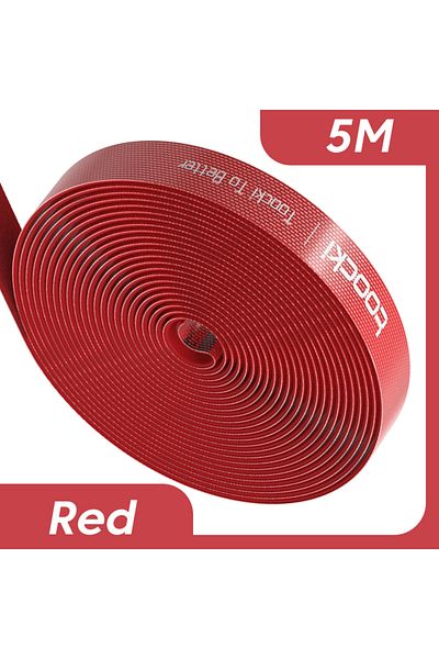 Toocki 5M Red Toocki Cable Organizer Wire Winder USB Cable Management Protector Earphone Mouse Cord Ties P