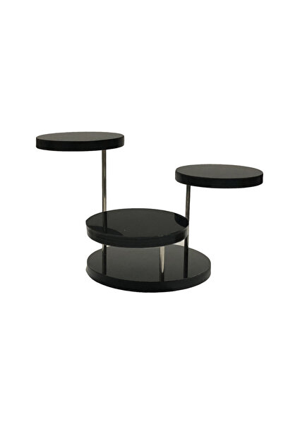 Choice حامل عرض مجوهرات أكريليك عالي الجودة ذو 3 طبقات باللون الأسود/متعدد ال...