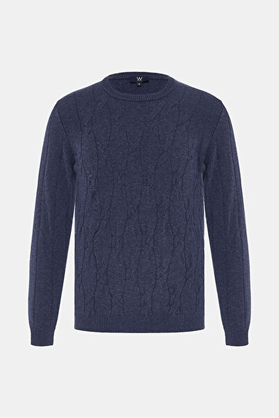 W Collection Indigo Crewneck Long Sleeve Sweater