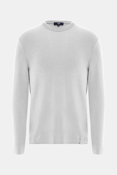 W Collection Gray Crew Neck Long Sleeve Sweater