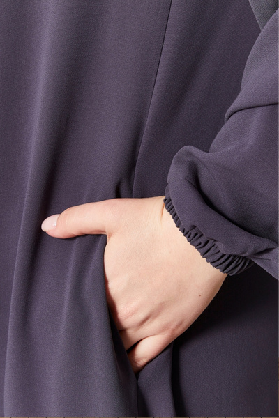 Ferace Large Size Zippered and Lace-Up Cushioned Hijab Oversize Dress