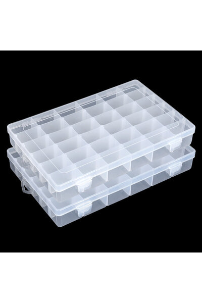 Choice عبوتان من 36 شبكة من صناديق التخزين البلاستيكية وصناديق المجوهرات مع ف...