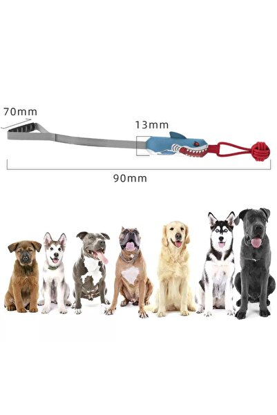HESPERUS Köpek Için Sesli Halat Çekiş Stres Oyuncağı Köpek Balığı Şeklinde Kemirme Ve Isırma Oyuncağı