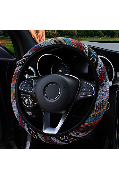 Choice XO 1 نسيج كتان قابل للتنفس على الطراز البوهيمي لوازم السيارات بدون حلق...