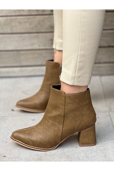 irmona BARNIS KHAKI ΔΕΡΜΑΤΙΝΕΣ ΜΠΟΤΕΣ DALLAS ΚΟΝΤΟ ΤΑΚΟΥΝΑ