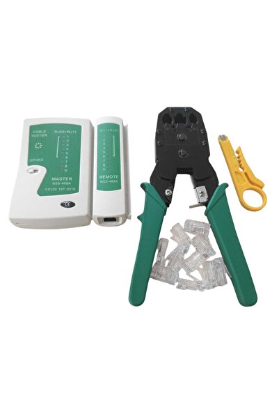 NcpLine CAT6 KABLO SIKMA PENSE VE TEST CİHAZI 10 ADET RJ45 HEDİYE EVDE KOPUK ...