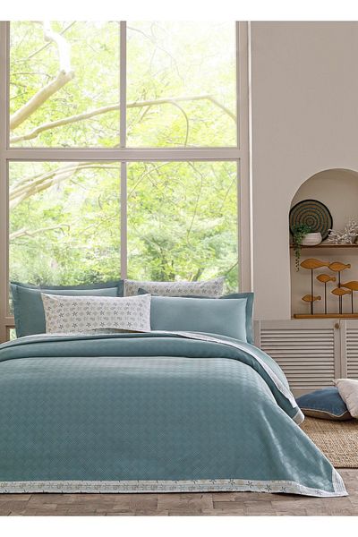Özdilek Jacquard Piping Double Ranforce Pike Set - Maldiv