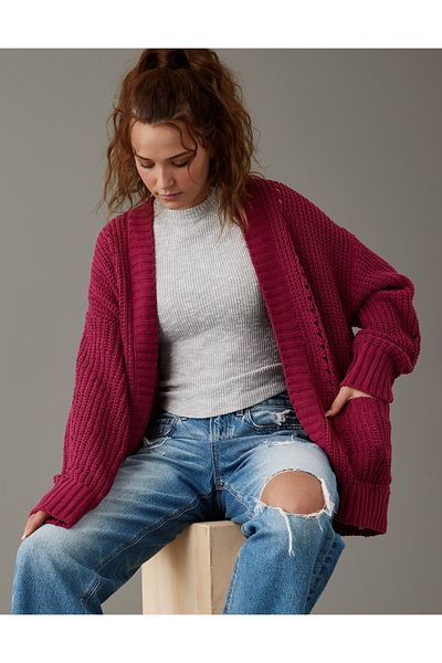AMERICAN EAGLE AE Open Chenille Cardigan
