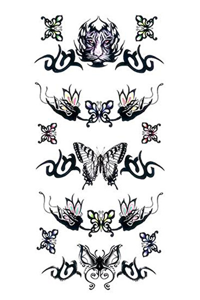 TAKIŞTIR Geçici Kelebek Figürlü Orta Boy Dövme Tattoo