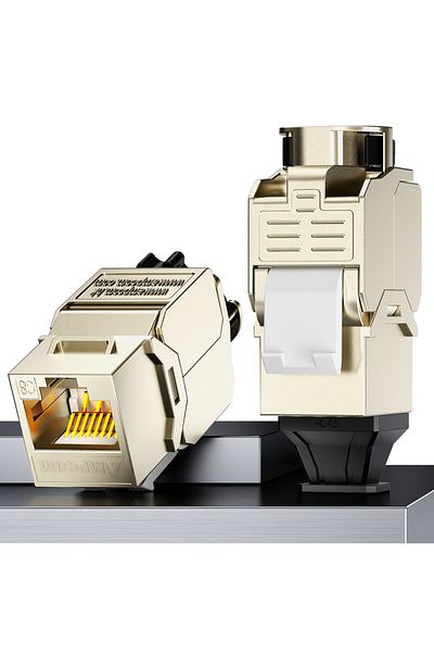 Choice 1pcs CAT8 STP AMPCOM CAT7A CAT7 CAT6A CAT6 RJ45 Keystone Jack, Ratchet Lock STP Toolless Modular Cou