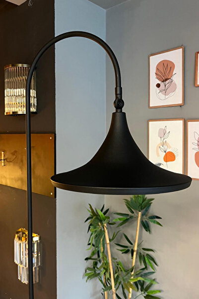 Bamyum Siyah Lambader Hareketli Başlık Sehpalı Modern Dekoratif Metal Oturma Odası Çalışma Odası