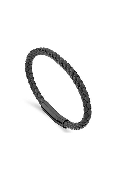 Necati Gün Ars154 Men's Leather Steel Bracelet