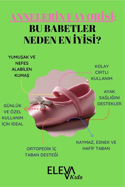 moon glow Ballerinas with Bow and Stones for Girls - Orthopedic Ballerinas