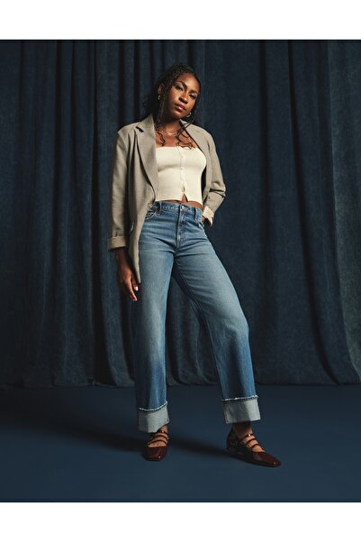 AMERICAN EAGLE بنطال جينز AE مطاطي بخصر مرتفع وقصة ضيقة