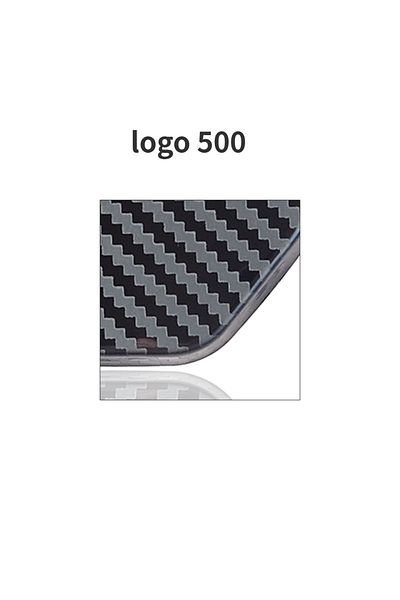 for logo 500 2023-now For 500XL carbon fiber 4pcs Car Door Lock Cover Auto Protection Case For Fiat
