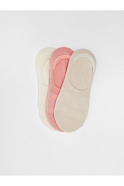 LC Waikiki Patterned Women's Ballerina Socks 3 Pack (S3)