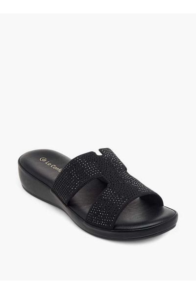 Le Confort Rhinestone Embellished Slip-On Sandals