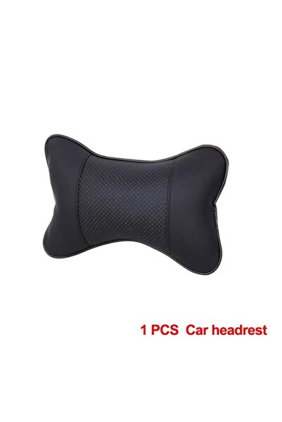 Choice Black Car neck pillow unilateral PU leather 1 pack headrest headrest h...