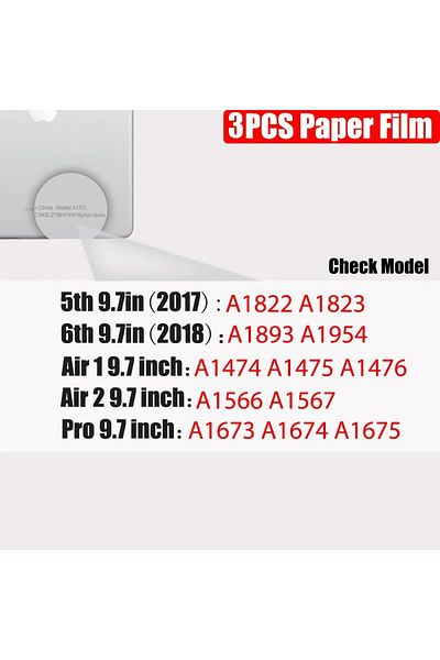 Choice 5 6th Air1 2 Pro 9.7 3Pcs Paper Feel Like Screen Protector For iPad 10th 9th Generation 8 7 6 Air 5
