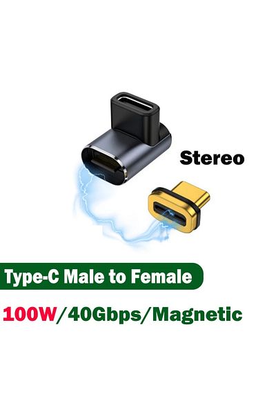 BSN محول USB 4.0 Thunderbolt 3 مغناطيسي 100 وات 40 جيجابايت من USB C إلى Type C 40 جيجابايت في الثانية 140 وات 100 وات شحن سريع