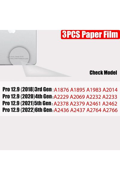 Choice pro 12.9 2018-2022 3Pcs Paper Feel Like Screen Protector For iPad 10th 9th Generation 8 7 6 Air 5 4