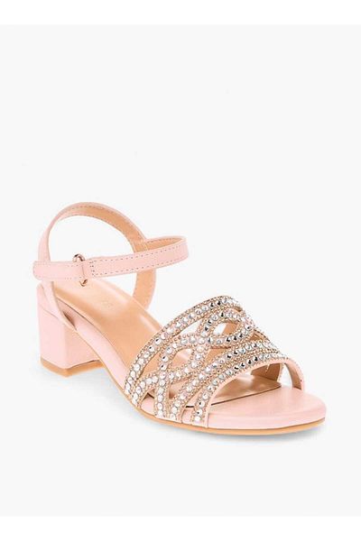 Celeste Celeste Girls' Embellished Sandals with Hook and Loop Closure