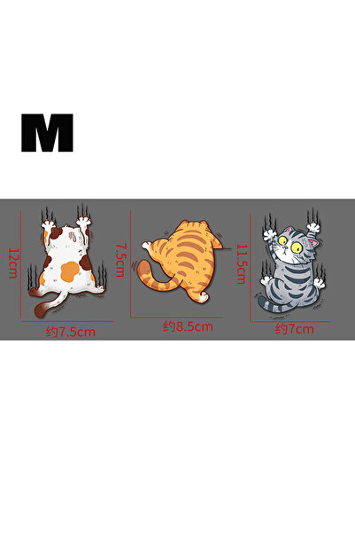 Choice مجموعة واحدة من 3 قطع من ملصقات السيارات المضحكة على شكل قطة أليفة متس...