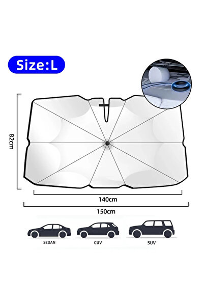 Choice1 Pull Ring L 2024 Upgraded Car Windshield Sun Shade Umbrella Foldable ...
