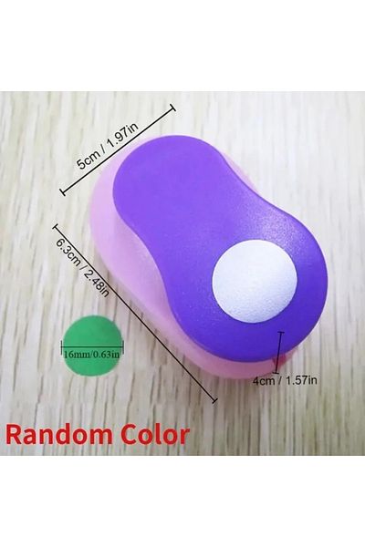 Choice 16MM -Color Random 8/16/25mm Random Color Circle Punch DIY Embossing Punches Scrapbooking Machine Pa