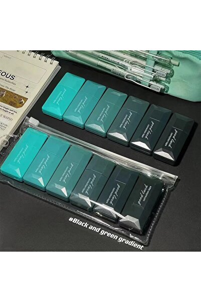 Choice 6PC BlackGreen 6PC Black Powder Correction Tape Set Simple and Creative Gradient Correction Tape Smo