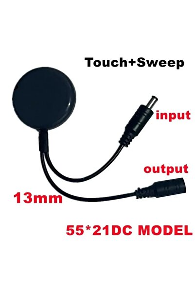 Choice3 مفتاح لمس ثنائي القطب 12 فولت، سلك قصير للتيار المستمر، أسود، لوحة خش...