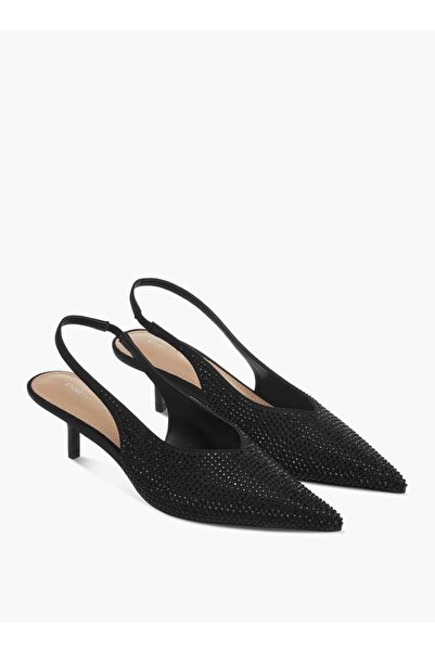 Paprika حذاء مفتوح من الخلف مزين بأصابع مدببة وكعب صغير