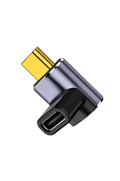 Choice F-UP M-F USB Type-C Adapter For Macbook, 90 Degree Quick Charge Converter Male To Female 100W 40gbps
