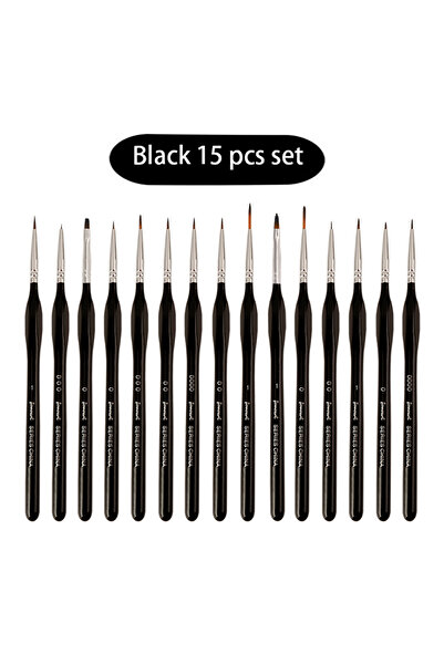 Choice مجموعة من 15 قطعة باللون الأسود، 15 قطعة من أقلام الخطاف المصغرة، شعر ...