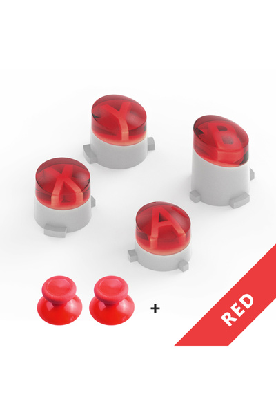 Choice مجموعة أزرار حمراء ABXY لجهاز Microsoft Xbox One وXbox Series XS، زر ق...