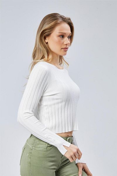 HomeStore Kurzes Stricktop, UK-Größe, V-Ausschnitt, E-Commerce-freundlich
