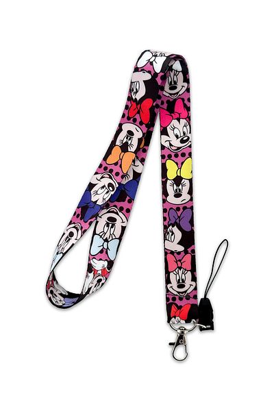 PABALAS Minnie Mouse Pattern Neck Lanyard Strap Name Badge Holder-Phone Strap
