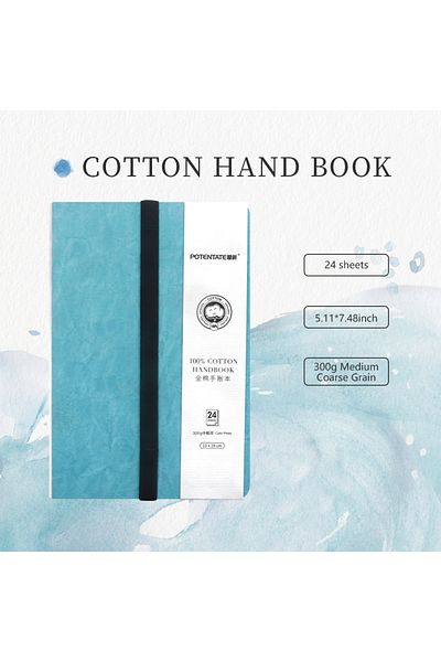 Choice 13x19cm POTENTATE Blue Color Watercolor Journal Drawing Book Hand Notebook Sketch Pad 100% Cotton 30